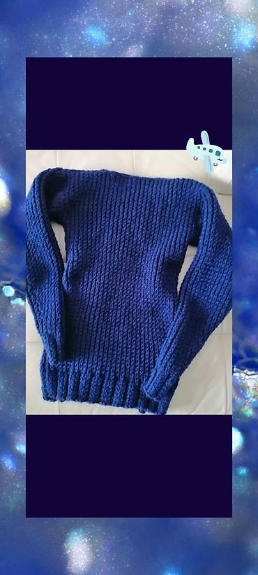 Džemperi: Džemper novi ručno pleteni vel L. Obim grudi 70 cm, dužina 60 cm — 7