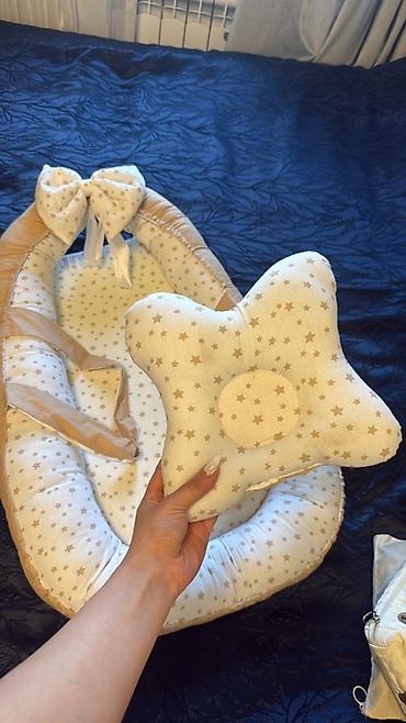 Beşiklər: Uşaq beşiyi üçün rahat körpə yuvası (baby nest) və ulduz formalı baş — 1