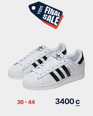 superstar: Мужские кроссовки, 43, 44, 42.5, Adidas, Новый, цвет - Белый, Платная доставка, Самовывоз — 1