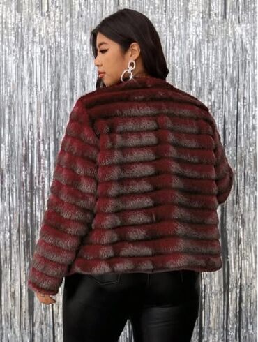 Krzneni kaputi: Veštačko krzno, bоја - Bordo — 6