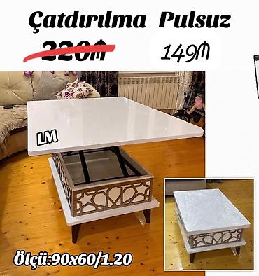 calisma masalari: Dördbucaq masa, Transformer, Təkərsiz, Parlaq laminat, Zəmanətsiz, Pulsuz quraşdırılma — 1