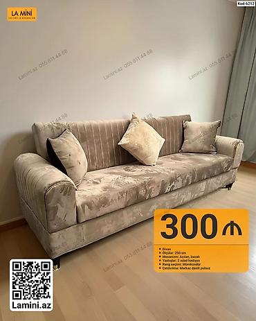 Divanlar: Divan – Kod: 6212 - Ölçü: 250 sm - Mexanizm: Açılan, bazalı (yataq — 1