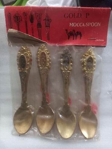 Qaşıqlar: Məhsul: 12 ədəd GOLD P Mocca Spoon – espresso/mocha qaşıqları dəsti — 1