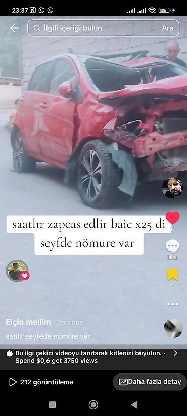 фургоны категории б: BAIC X25 – ehtiyat hissələrə sökülür - Model: BAIC X25 (krossover) - — 3
