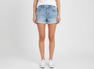 krótkie spodenki damskie z wysokim stanem duże rozmiary: Shorts for women, size XS