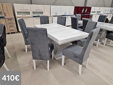 Setovi stolova i stolica: Trpezarijski set – sto sa 6 stolica - Moderan pravougaoni sto sa — 3