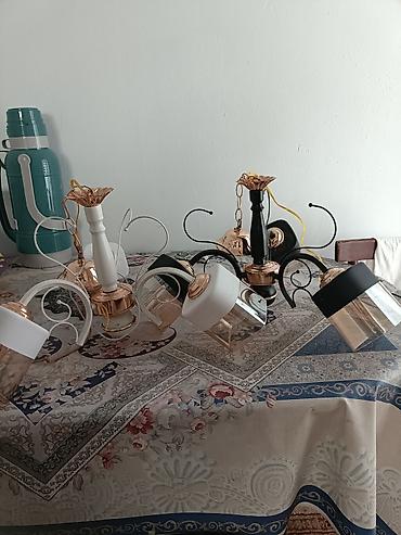 dəhliz guzgusu: Çılçıraq, 3 lampa, Metal — 3