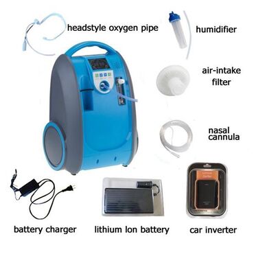 Кислородные концентраторы: Портативные 2-5кг 4-7л на аккумуляторе и с автомобильным инвертором