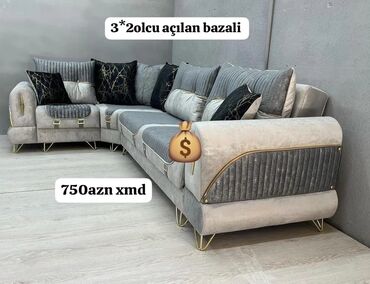 Masa və oturacaq dəstləri: Künc divan, Yeni, Açılan, Bazalı