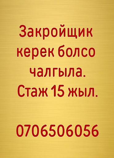 швейных цех: Закройщик — 1
