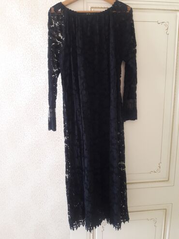 Ziyafət donları: Qara krujeva don - Rəng: qara - Material: tam krujeva (şəbəkəli — 2