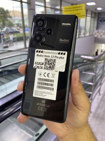 Redmi: Redmi, Redmi Note 13 Pro Plus, Б/у, 512 ГБ, цвет - Черный, 1 SIM, 2 SIM