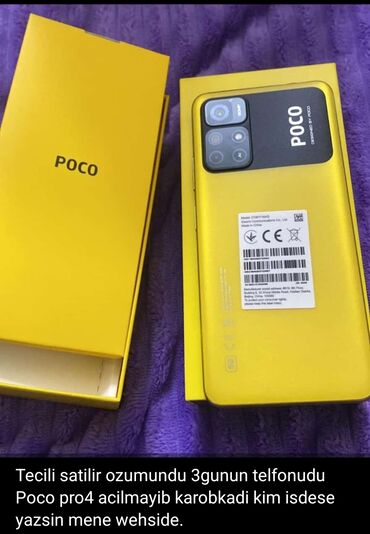 poco telefonları: Poco M4 5G, rəng - Sarı