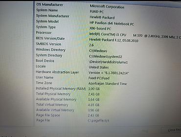 HP: 💻 HP Pavilion dv6 satılır • Prosessor: Intel Core i3-370M — 2.40 GHz — 3