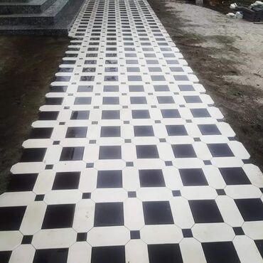 Tamet: Tamet döşəmə xidməti – dekorativ beton/daş təməli ilə həyət və giriş — 42