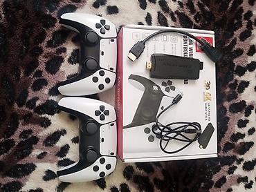 hdmi kabel iphone: 4K Ultra HD Game Stick + 2 ədəd simsiz oyun pultu dəsti — 1