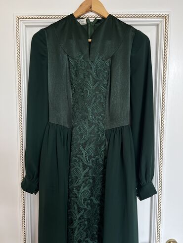 вечернее зеленое платье: Вечернее платье, Длинная модель, С рукавами, S (EU 36)