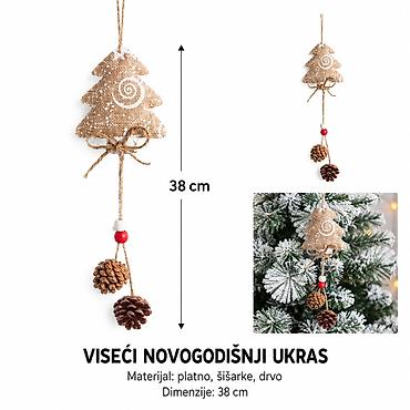 KMT Božićni viseći ukras jelka od tkanine 2905320 - Brend: Kmt style