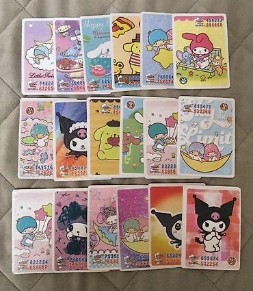 Sanrio kolleksiya kartları dəsti - Mövzular: My Melody, Kuromi