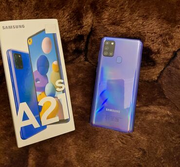 samsung galaxy note 2: Samsung Galaxy A21S, цвет - Голубой, Сенсорный