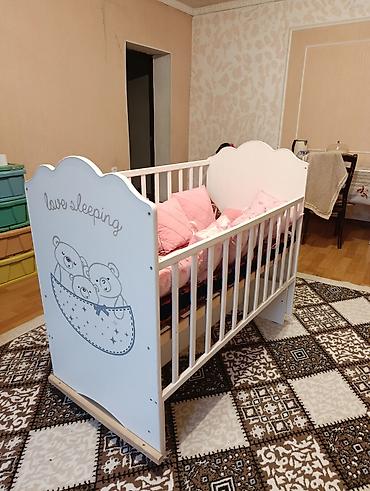 люльки: Детская кроватка-колыбель с маятниковым/качальным основанием - — 2