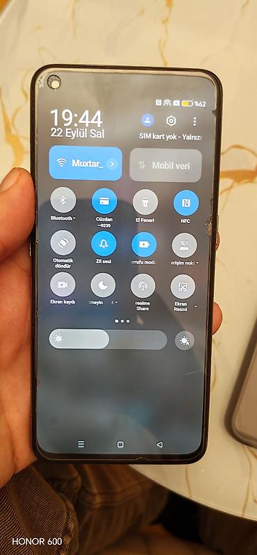 narda 1 saat limitsiz internet paketi: Realme Narzo 30 5G, 512 GB, rəng - Boz, Barmaq izi — 1