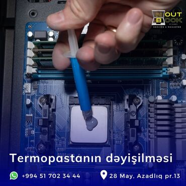 kamputerlər: Noutbuk ve Pc lerde termopasta dəyişimi Mx 4 Mx 5 GAMER noutbuklar