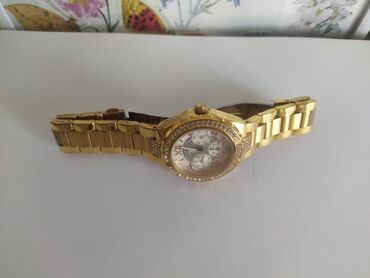 купить золотой браслет в баку: Наручные часы, Guess, цвет - Золотой