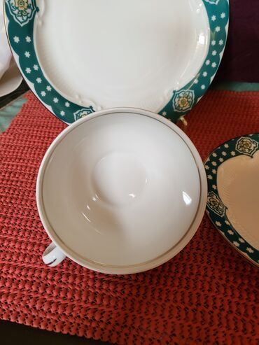 Kuhinjski setovi: Set memacki porcelan Lettin 70te. Set perfektan. pozlata — 8