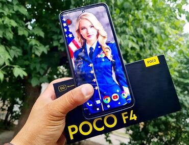 Apple iPhone: Poco F4, Б/у, 256 ГБ, цвет - Черный, 2 SIM, eSIM