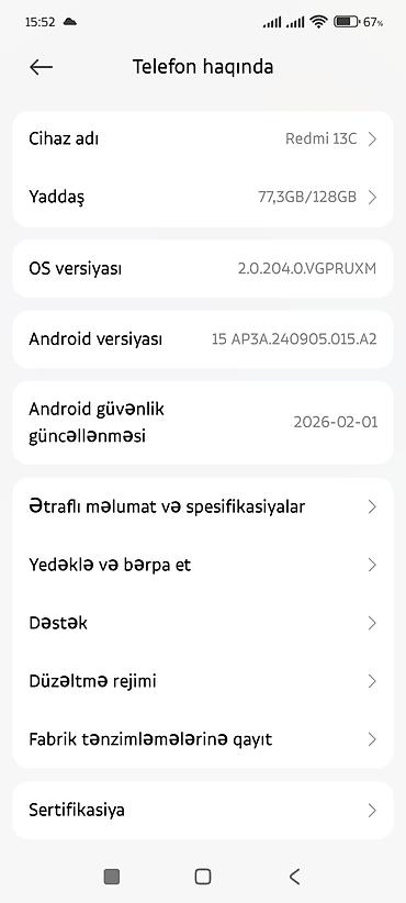 8 gb ram: Redmi 13C, 128 GB, rəng - Boz — 3