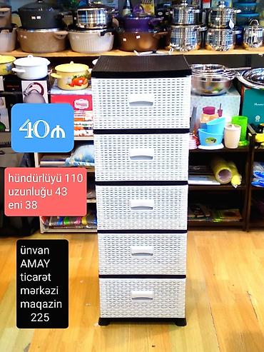 plastik skaf: Plastik rattan naxışlı çekmecəli dolablar 35₼-40₼ çatdırılma — 4