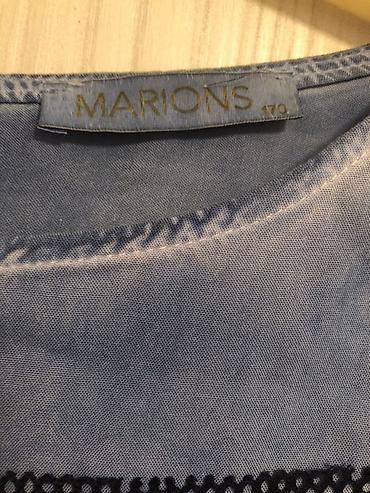 pull and bear: Marions qısaqoll qadın bluzası - Rəng: açıq mavi, denim effekti - Üst — 2