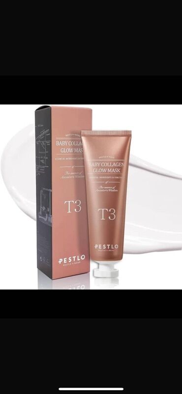 Косметика: Маска для лица Pestlo Baby Collagen Glow Mask T3 в тубе и картонной