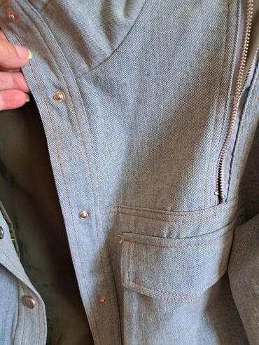 Ostale jakne, kaputi, prsluci: Zenska teksas jakna sa maslinasto zelenim detaljima, ukrasnim — 6