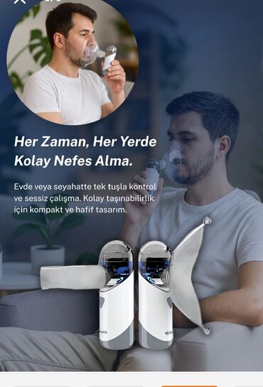 İnqalyatorlar, nebulizerlər: Həm böyüklər,həm də uşaqlar üçün,şarj olunan,NEXUS Portable Mesh — 5