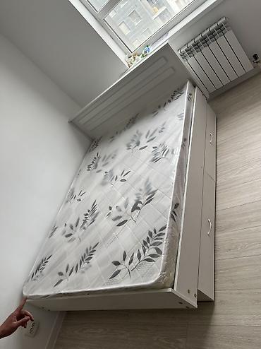 Двуспальная кровать, Новый, С матрасом, длина - 200 см