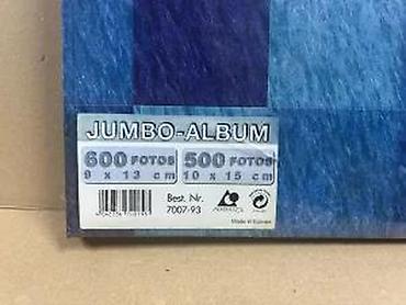 ps torba: JUMBO foto-album – plava šahovska šara - Kapacitet: - do 600 — 4