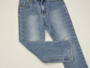 Jeansowe: Spodnie jeansowe, Topolino, 7 lat, 116/122, stan - Dobry