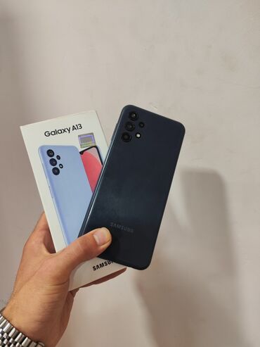 Samsung: Samsung Galaxy A13, 64 GB, rəng - Mavi, Barmaq izi, Face ID