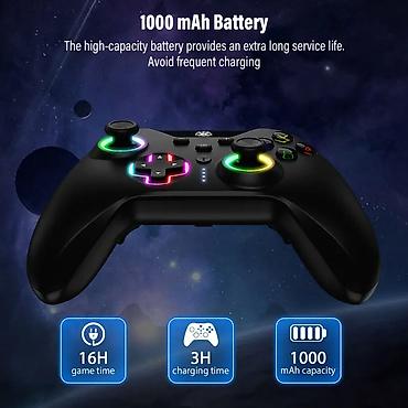 Video oyunlar üçün aksesuarlar: RGB işıqlanmalı universal oyun idarəetmə pultu - Uyğunluq: Nintendo — 2