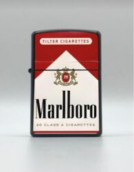 Qəlyan, vayp və aksesuarları: Marlboro dizaynlı benzinli metal alışqan - Klassik Marlboro qrafikası