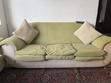 Divan və kreslo dəstləri: Yumşaq mebel dəsti – 1 ədəd geniş divan və 2 ədəd kreslo - Rəng: açıq — 3