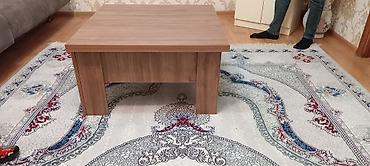 acılıb bağlanan masa: Qonaq masası, İşlənmiş, Açılan, Taxta, Kvadrat masa — 7