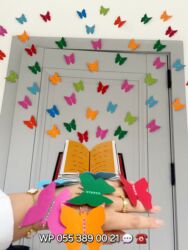 ev ucun qapi: Əlamətdar günlərinizə gözəlliklər qatın. Kəpənəklər dekoru - qapı