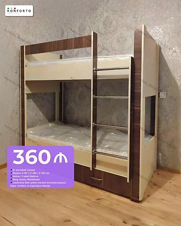 İki mərtəbəli çarpayı - Ölçülər: D 90 × H 180 × E 200 sm - Material lalafo.az -da İki mərtəbəli çarpayı - Ölçülər: D 90 × H 180 × E 200 sm - Material