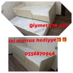 İkimərtəbəli uşaq çarpayıları: Oğlan və qız üçün, Yeni, Çarpayı, Matras ilə, Siyirməli, Laminat — 27