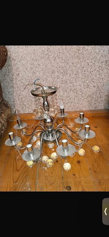 люстра назик: Metall korpuslu asma çilçıraq - Dizayn: Mərkəzdən çıxan 8 qol, hər — 1