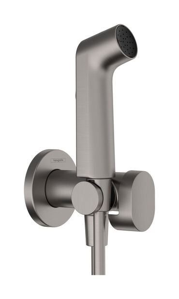 sistem şlankı qiyməti: Hansgrohe tərəfindən istehsal edilmiş, mat tünd boz rəngdə, əl duşu