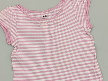 koszulka pudrowy róż: Koszulka, H&M, 3-4 lat, 98-104 cm, stan - Dobry